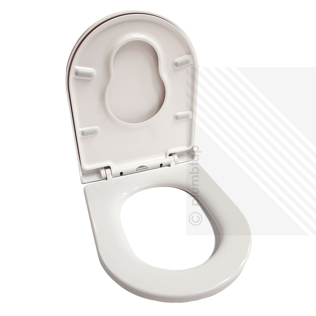 Solid Premium D Shape Soft Closing Toilet Seat for Adults & Children 730669466250 eBay